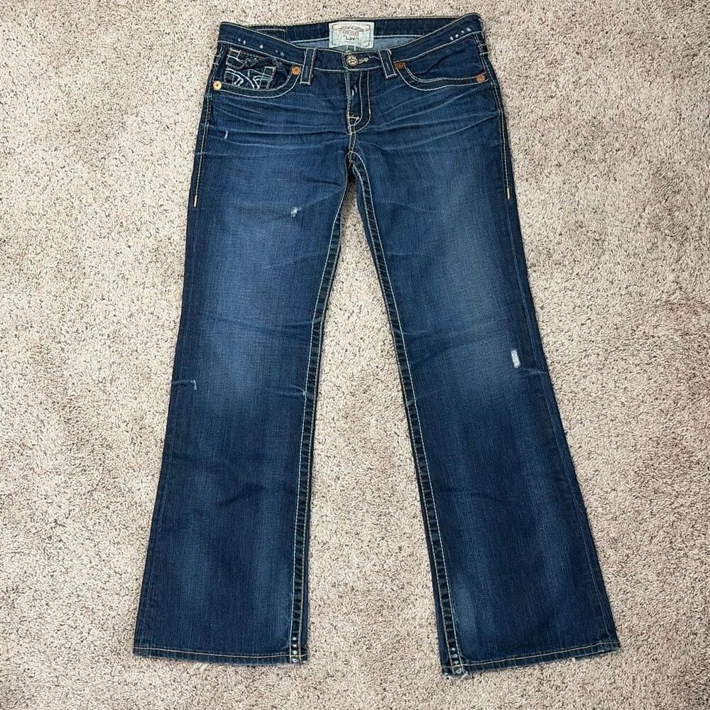 Big Star Liv Low Rise Bootcut Jeans Women’s 30R Dark Wash Distressed 2008